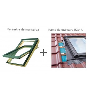 Fereastra de mansarda Fakro FTP-V U3, Lemn de pin, Deschidere jos, Geam din 2 foi de sticla